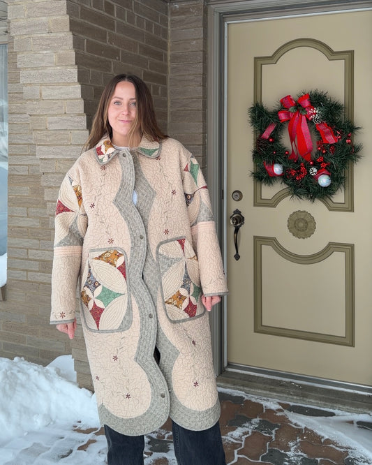 Long Scalloped Jacket - L